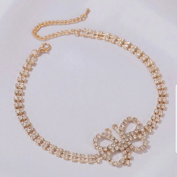 *Zenia* Butterfly Rhinestone Choker - Picture 2 of 3